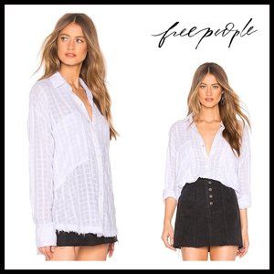 FREE PEOPLE Barely Vio Button down shirt